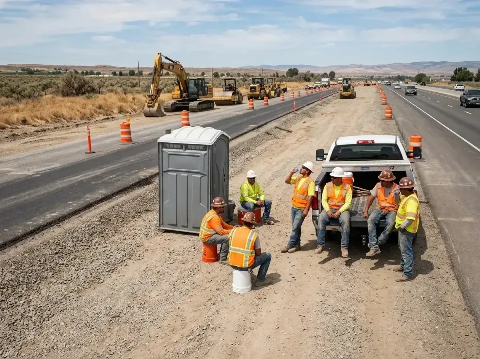 highway-road-construction-crew-007 — frequently asked questions, Porta Potty and Restroom Rentals in Riverside, CA